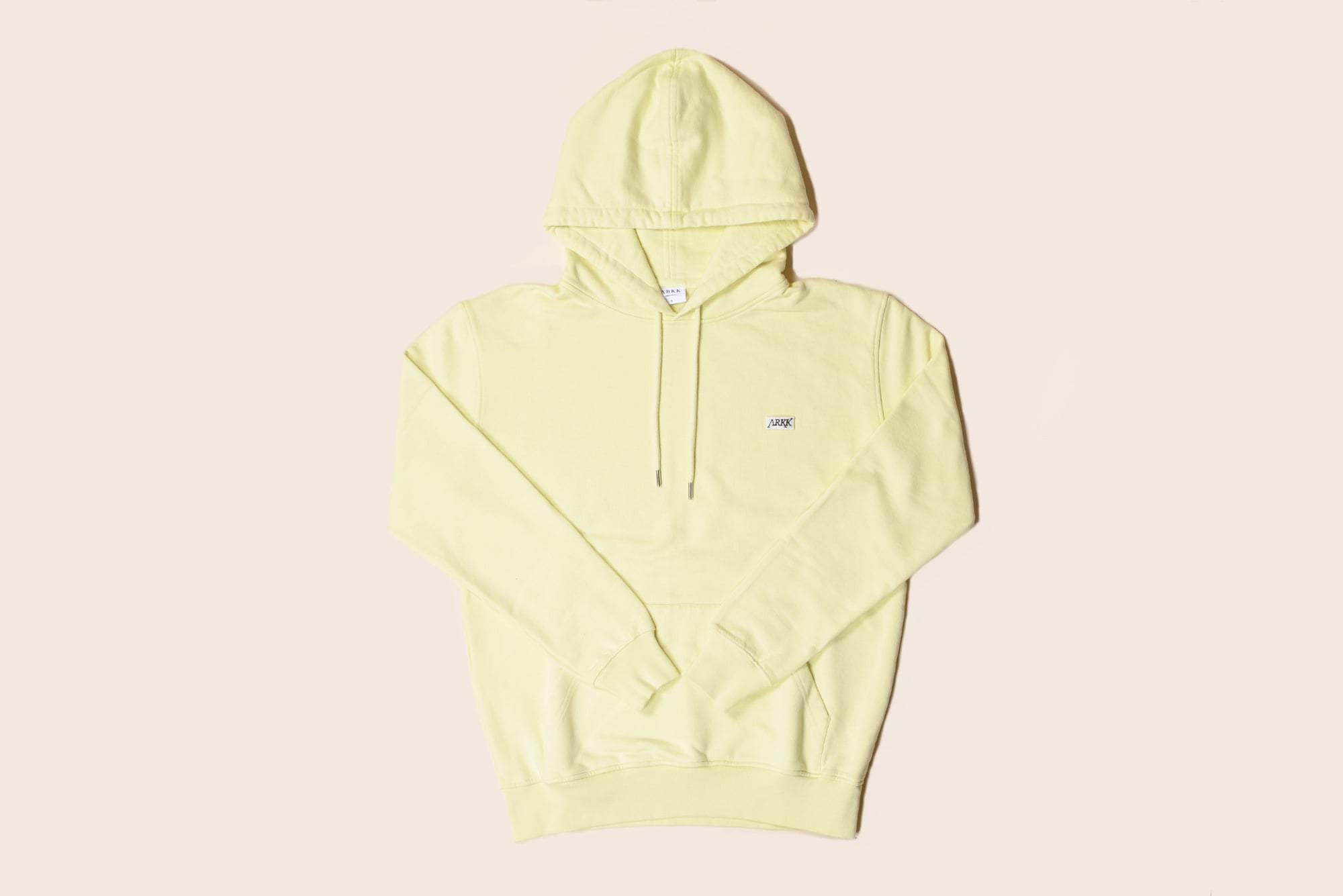 ARKK Apparel ARKK Box Logo Hoodie | Faded Yellow Hoodie